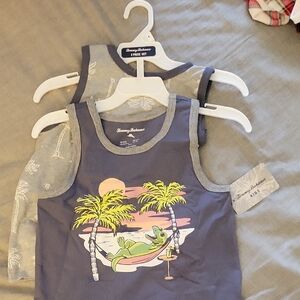 Tommy Bahama Kids' Gray and Blue Tank Top Set